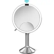 simplehuman Trio Eight Inch Multi-Magnification Sensor Makeup Mirror