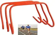 HCE Agility Speed Training Hurdles (12” x 20”) Multi-Purpose Plyometric Training Hurdles, CrossFit, WOD, Soccer, Football, Lacrosse, Cricket Athletic Sports and Games - Ideal for Pets, Kids and Adult - Orange Thick PVC Set of 3