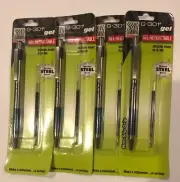 4 New Zebra Ballpoint Pens G301 Blue Gel Ink Medium 0.7mm Point Stainless Steel