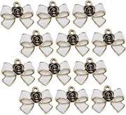 [COOPHYA] Elegant Bow Charms 20pcs Diy Jewelry Supplies Earring Charms Keychain Pendant Necklace Bracelet