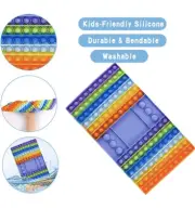 Kid’s Board Game Push Pop Fidget Toy Rainbow Chess Bubble & Dice Sensory Toys.