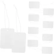 jojofuny 100Pcs Blank Price Tags with String Handwritten Clothing Tags for Jewelry Present Wrapping Personal Touch Elastic String Attached for Easy Labeling Sophisticated Presentation