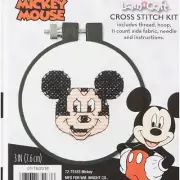 Mickey's Stitching Adventure: Beginner's Cross Stitch Kit with 11 Count Aida and