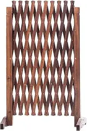 Wood Lattice Fence Extension Garden Fence Animal Barrier, Lawn Balcony Garden Decoration Board Christmas Tree Fence/Telescopic Partition Decoration (Size : H70xL200cm)