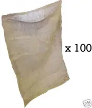 (100) 18x30 Burlap Bags Bulk - Sacks Potato Race Sandbags Home Depot Wholesale