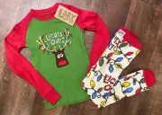 Lazy One "Lights Out" Kids Pajama 2 Piece Set CHOOSE Size 100% Cotton