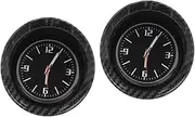 2 Pcs Car Clock Automatic Motorcycle Clock Digital Clock Quartz Clock Car Dashcam Luminous Clock Car Decor Car Dashboard Clock Car Mounted Clock Vehicle Clock Steel Movement Black
