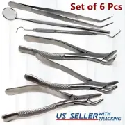DENTAL EXTRACTING EXTRACTION FORCEPS #150+151+23 + BASIC DENTAL SET DENTAL TOOLS