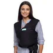 Moby Classic Baby Wrap (Black) Baby Wearing Wrap For Parents On The Go
