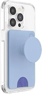 PopSockets Phone Wallet with Expanding Phone Grip, Phone Card Holder, Solid PopWallet - Cornflower Blue