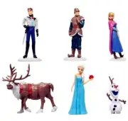 6pcs Frozen Playset Include Anna Elsa Kristoff Olaf figure Toys 9cm Tall