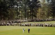 Golf The Masters Scenic View Of Arnold Palmer With Caddie 1966 OLD PHOTO