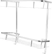 ULDIGI Space-Saving Wall Hanging Shelf Metal Sundries Storage Shelf Anti-Slip Quick Drainage Organize Your Bathroom