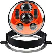 Motorcycle Headlight Motorcycle 5.75 inch Led headlight For VTX 1300 1800 5 3/4" LED Chrome Headlight Kit with Bracket For C