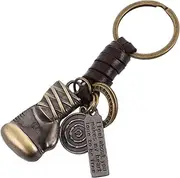 WESIEVYA Boxing Gloves Keychain Pendant Sturdy Metal Keyring Decor for Bags Accessories Portable Chic Bag Ornament for Sports Lovers Eye Catching Design