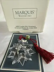 Waterford Marquis Crystal 2004 Annual Snowflake Star Christmas Ornament - w/ Box