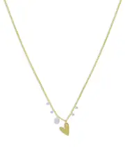 Meira T 14K Yellow & White Gold Diamond Heart Pendant Necklace, 16-18