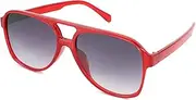 [FEISEDY] Retro Square Aviator Sunglasses for Women Men 70s Vintage Double Bridge Sun Glasses B2751