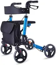Self-propelled Walkers, Rollators/Walking Frames Walker rollator/Walker rollator for Elderly Shopping/Walker rollator with seat and Basket Elderly Walker w Comfortable Anniversary