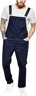 [Snoly] Men's Casual Cotton Jumpsuits Shoulder Straps Camo Bib Overalls Long Pants