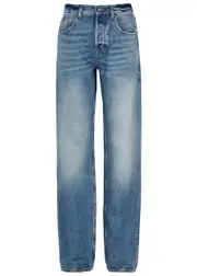Saint Laurent Faded Wide-leg Jeans - Denim - 28 (W28 / UK 10 / S) 28 (W28 / UK 10 / S)
