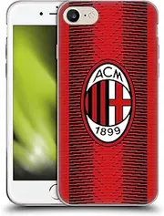 Head Case Designs Official AC Milan Home 2023/24 Crest Set Soft Gel Mobile Phone Case Compatible with Apple iPhone 7/8/SE 2020 & 2022