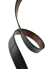 [Cudworth] Spanish Leather And Cross Pattern Reversible Belt-Strap in Black/Brown