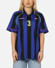 [ADIDAS] Adidas Jacquard Jersey Blue/black - Size M M Blue/Black