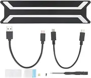 HDD Enclosure, HDD SSD Aluminum Alloy Portable HDD Enclosure, Portable Storage Hard Drive Enclosure Support USB 3.1 Type-C Interface