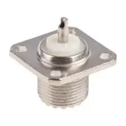 UHF Female SO239 4-Hole Chassis Mount, Flange Panel Mount Connector Solder Cup