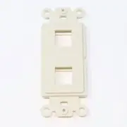 RiteAV Light Almond Blank 2 Port Modular Insert for Keystone Jacks