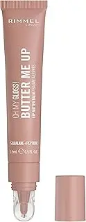 Rimmel London Oh My Gloss Butter Me Up Lip Butter Balm 002 Latte Delight, Hydrating Lip Balm, Tinted Lip Balm, Lip Care, Hydration, Nourishing, Squalene, 15ml (0.53oz)
