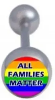 Pride Shack - All Families Matter - Gay and Lesbian Pride Tongue Ring Barbell