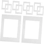 Zerodeko Matte Board for Photo Frames Pack a Size Cardboard Photo Frame Liners Round Square Cutouts Picture Corners for Easy Moving