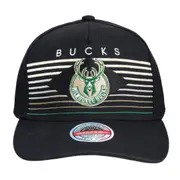 Mitchell & Ness Men's Milwaukee Bucks Gradient NBA Logo Snapback Hat Black