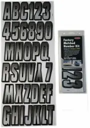 Hardline Products SIBKG300 HARD LET/NUM KIT SILVER/BLACK
