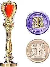 Letter T Sealing Wax Stamp, Alphabet Wax Seal Stamp for Sealing Wax, Lucky Goddness Alphabet Brass Wax Stamp