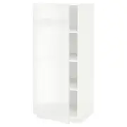 METOD high cabinet with shelves, white/Ringhult white, 60x60x140 cm
