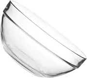 COLLBATH Dumpling Bowl Glass Mixing Bowl Lid for Salad Fruits Snacks for Meat Filling