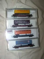 Atlas N-Scale 50' Flat Cars W/Trailers Clyde Beatty & Cole Bros. Circus(RTR)