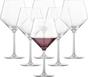 [Schott Zwiesel] Tritan Crystal Glass Pure Stemware Collection Burgundy Red Wine Glass, 23.4-Ounce, Set of 6