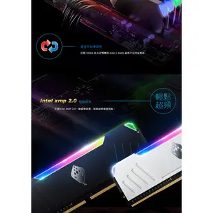 ANACOMDA巨蟒 ET DDR4 3600 16GB(8GBX2) RGB電競記憶體 超頻D4 桌上型記憶體 黑/白