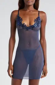 KILO BRAVA Sequin Sheer Mesh Chemise