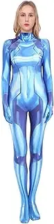 [Gesikai] Women Girls Metroid Cosplay Costumes Samus Aran Zero Suit 3D Print Game Zentai Catsuit Samus Jumpsuit Bodysuit