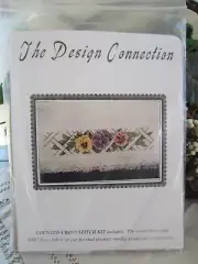 Design Connection Counted Cross Stitch Kit Pansies