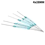 5pcs 4x28MM Green tube silver pin Reed Switch Sensor DIY Magnetic Reed CR