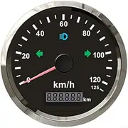 ELING 85mm GPS Speedometer 0-125KM/H Speed Gauge Odometer with Backlight 12V 24V for Trucks Vessels RV