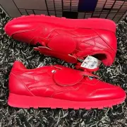 Reebok Eames Office Classic Leather Mens Red Lifestyle Sneakers Shoes Mens Sz 13