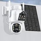 Outdoor Solar Security Cameras 2MP Dual Lens High Definition Remote Network Set