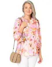 [Fella Hamilton] Sunset Floral 3/4 Sleeve Blouse in Multi